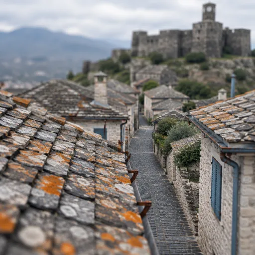 Gjirokastër, Albania: stone city stays beside a legendary castle